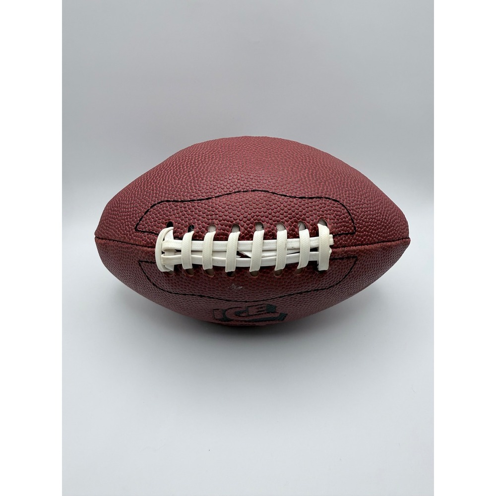 ICE Official Ball American Football Brown White Laces Pebble Grain Texture